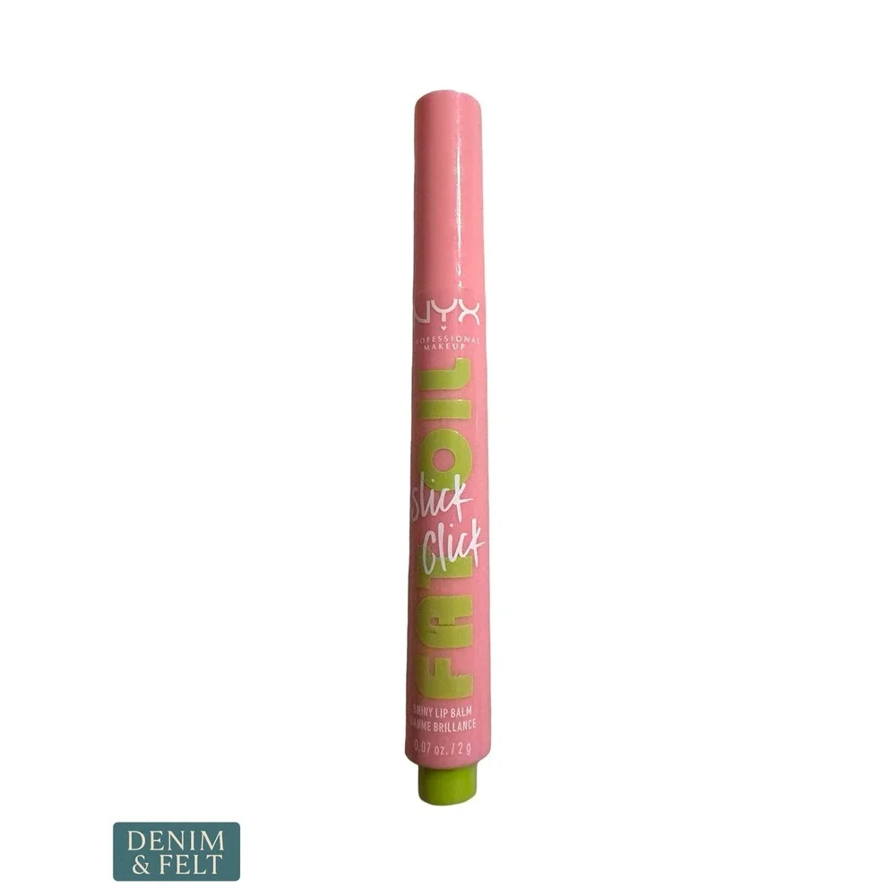 NEW NYX Fat Oil Slick Click Shiny Lip Balm Clout 02 Soft Baby Pink Vegan 2g